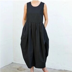 Black Crane Tulip Dress